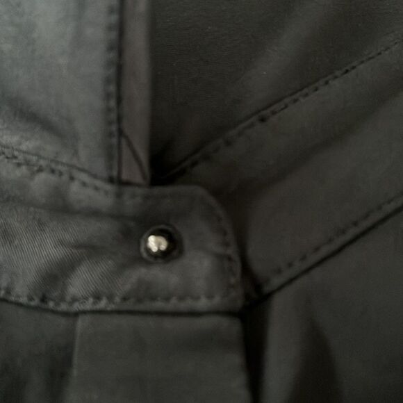 Per Se by Carlisle black button front blouse with lace up sides size 4. - Picture 9 of 10